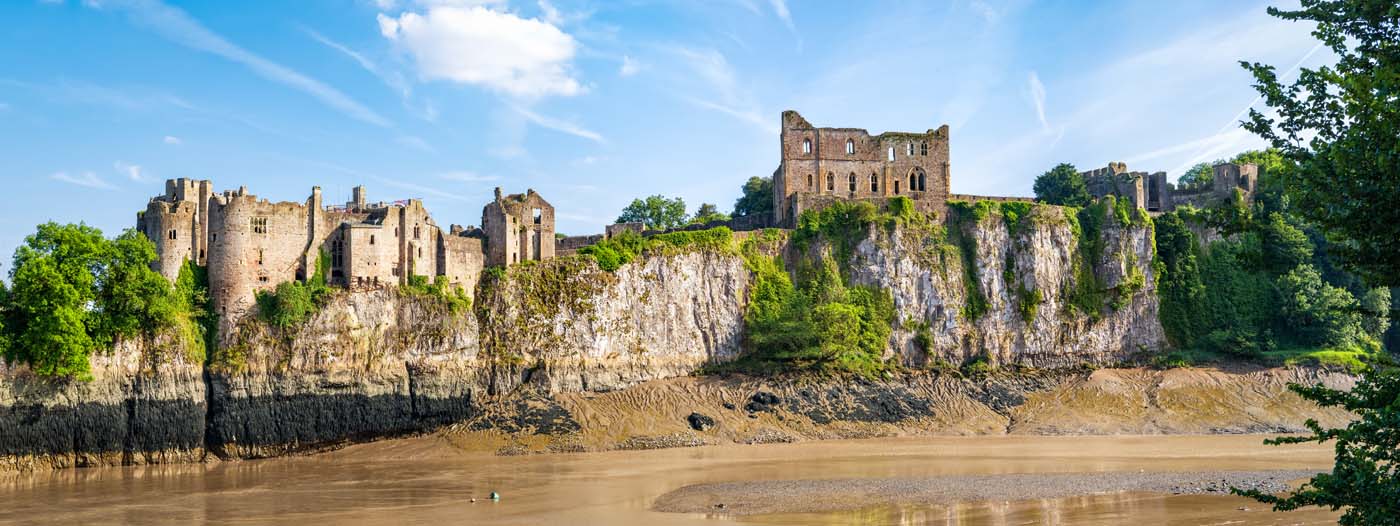 ChepstowPanorama of Chepstow Castle in Wales Castle