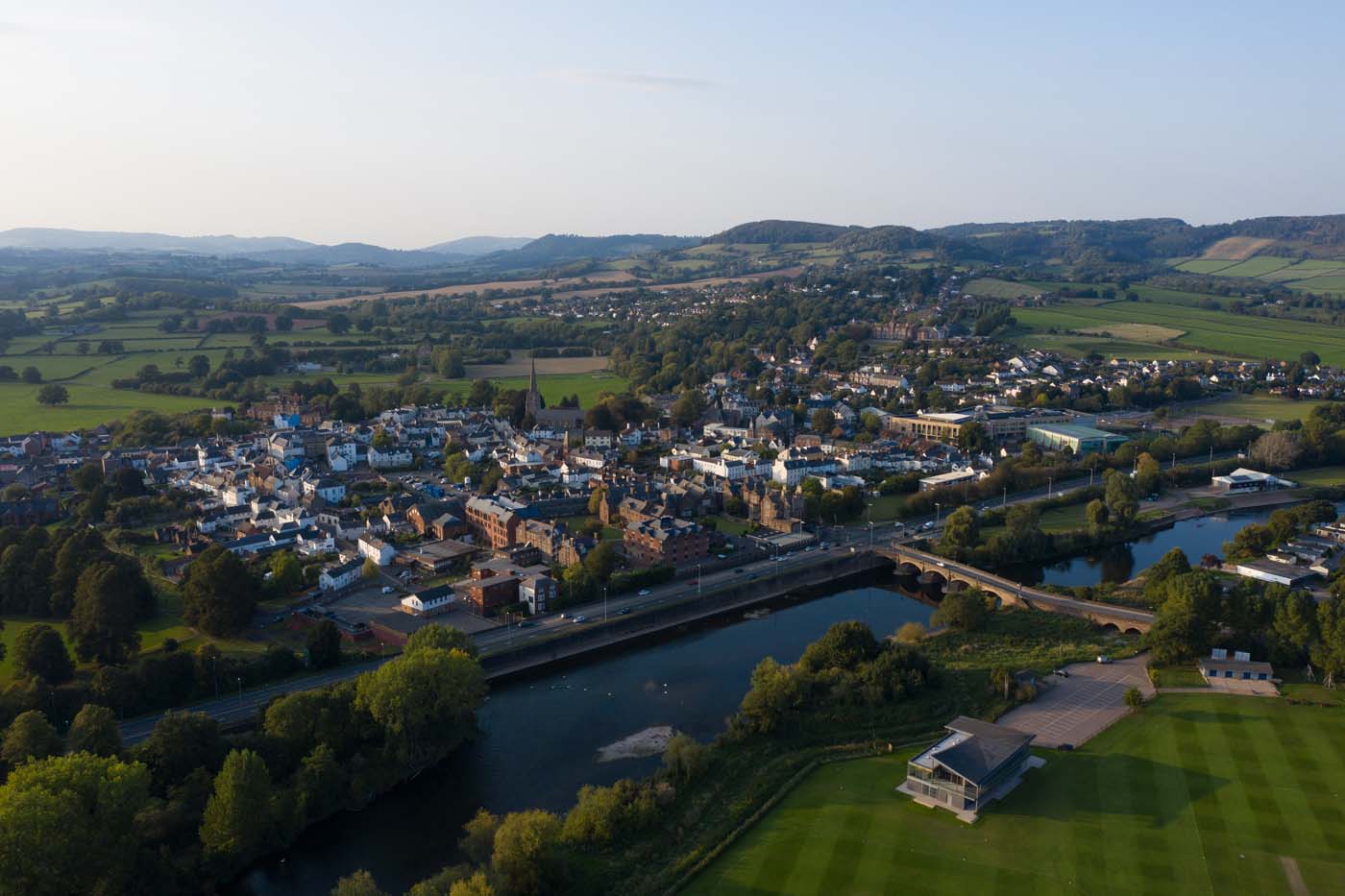 Monmouth Viaduct an old derelict railway viaduct bridge crossing